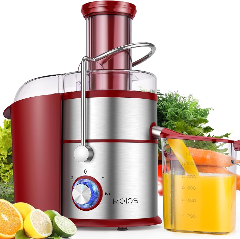 KOIOS 1300W Juicer — Red