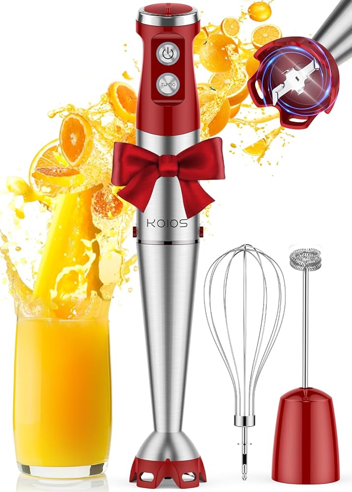 KOIOS 1000W Hand Blender — Red